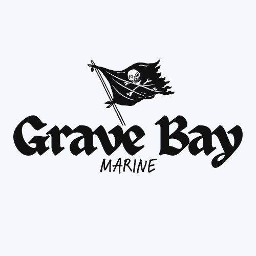 Black and White Vintage Pirate Skull Flag Gaming Logo