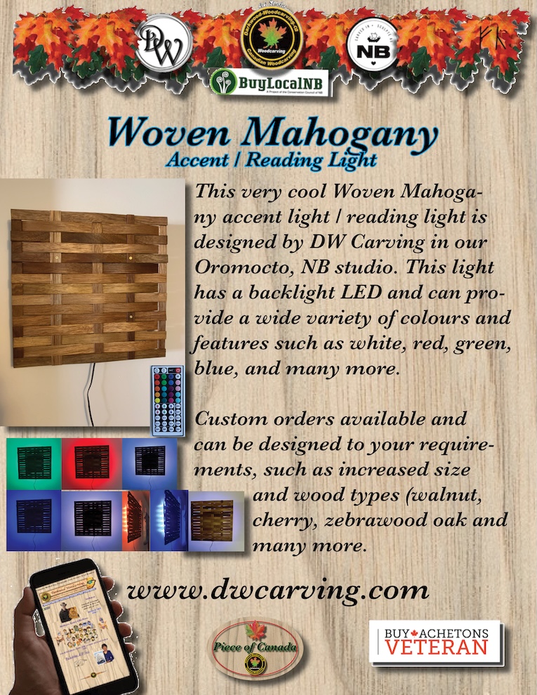 Woven Mahogany Led light